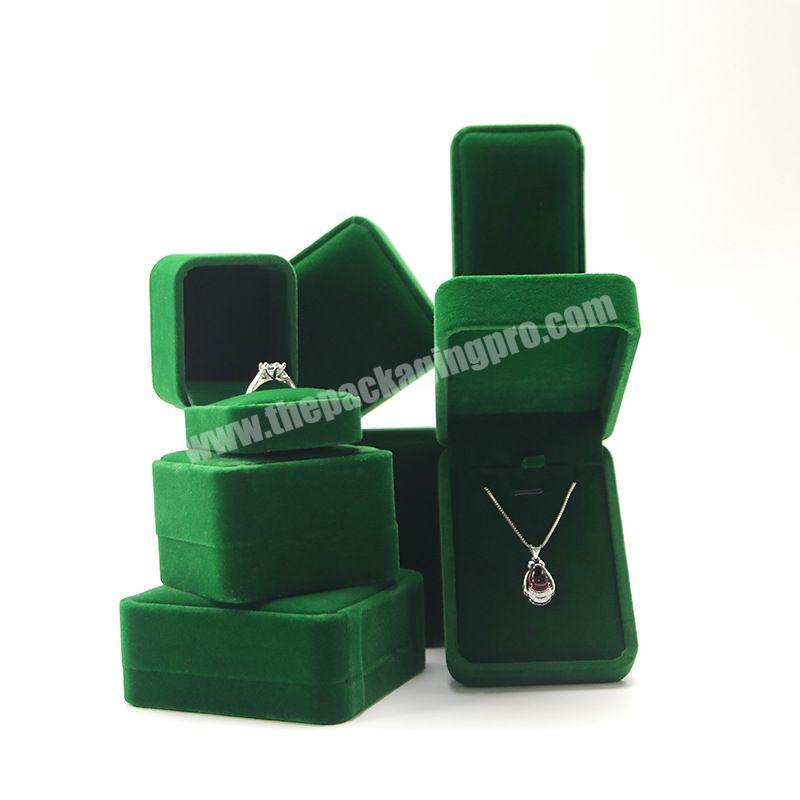 Custom Logo Velvet box for dress Wedding Jewellery Box Wholesale Flannelette Engagement Ring Pendant Bracelet Velvet Jewelry Box