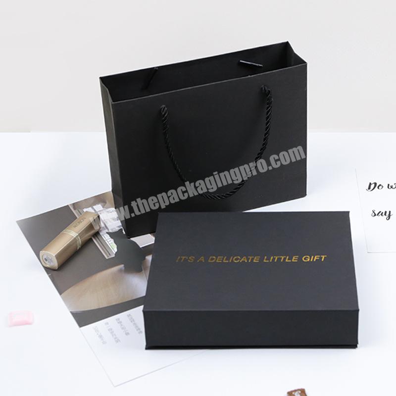 Custom Luxury Black Design Gift Box Custom Logo Rigid Paper Packaging Boxes For Lipstick