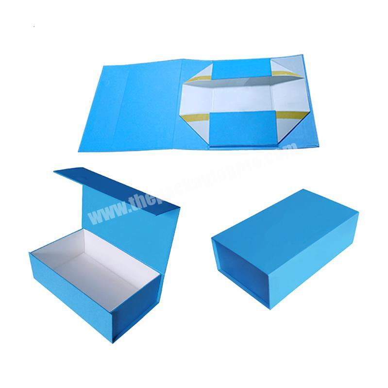 Custom Luxury Black Paper Packing Folding Shoe Box Packaging With Magnetic Flap Closure