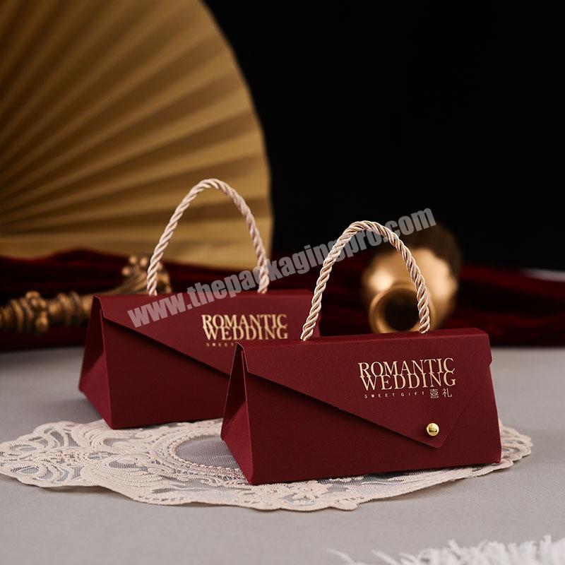 Custom Luxury Design Guests Reception Wedding Portable Favor Candy Boxes for Sweet