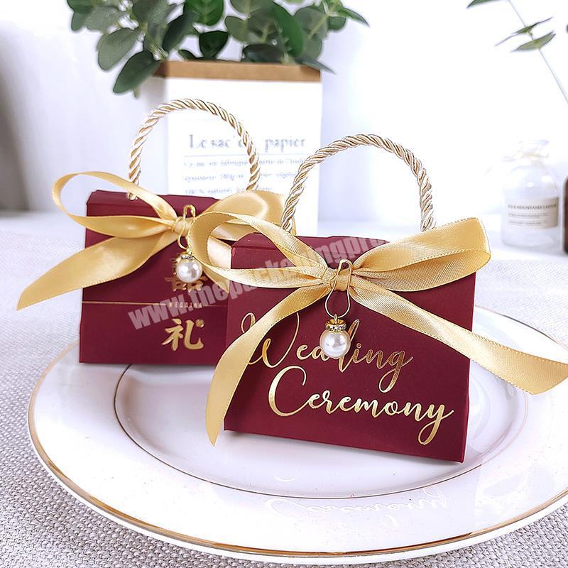Custom Luxury Guests Reception Wedding Thank You Candy Boxes for Sweet