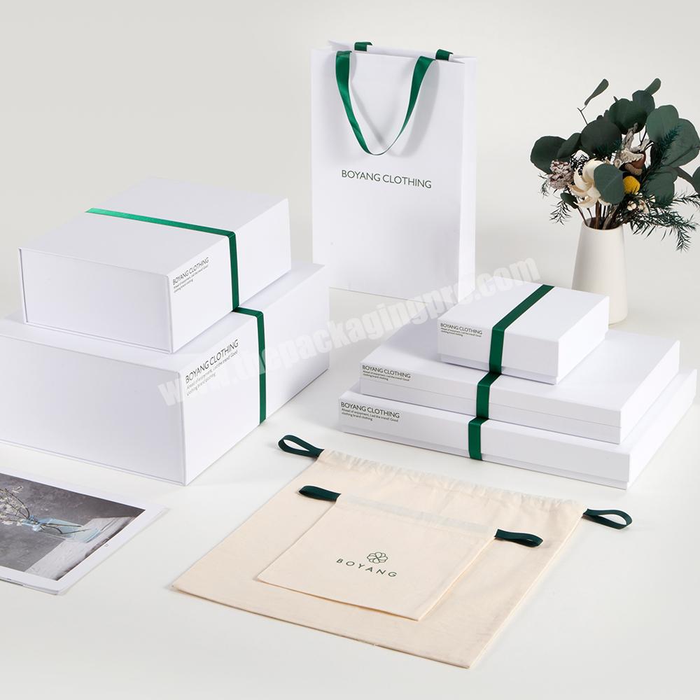 Custom Luxury Large Folding Paper Cardboard Garment Clothing Packaging Box with Logo