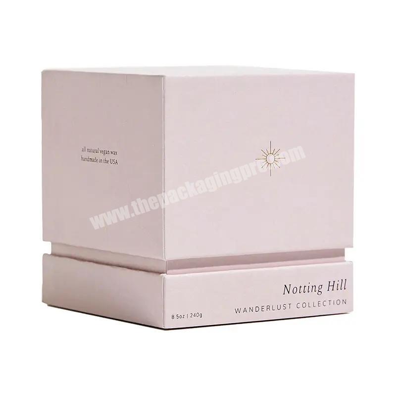 Custom Luxury Rigid Paper Candle Set Gift Packaging Box Candle Packaging Boxes For Candle
