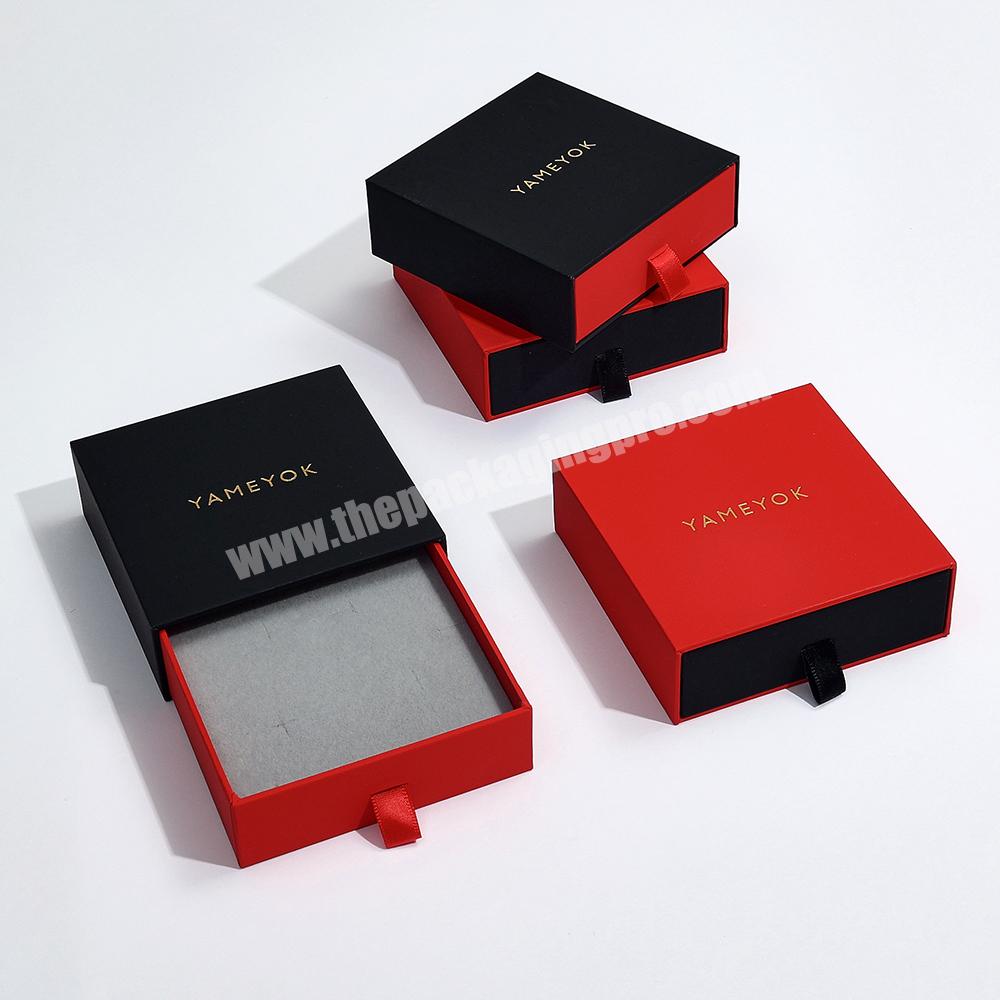 Custom Luxury Sliding Box Small Cardboard Gift Box Paper Drawer Jewelry Packaging Box with Logo