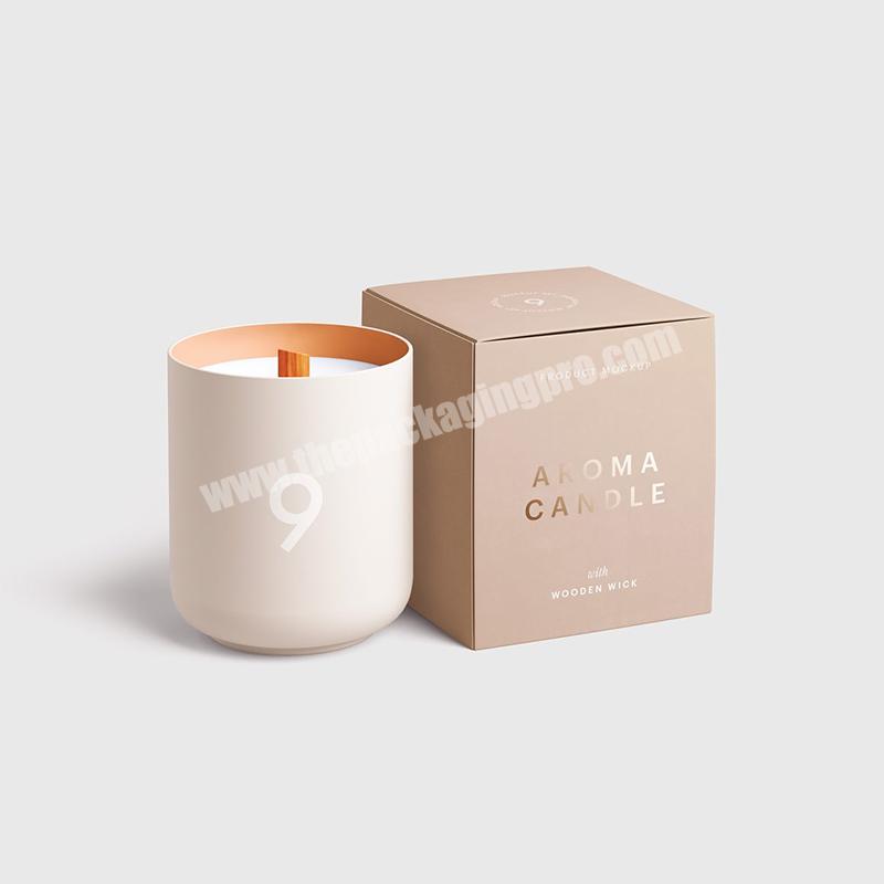 Custom Luxury Square Paper Packaging oil wax honey jars Boxes Birthday Party Gift Candle Box With Logo