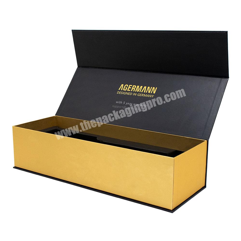 Custom Magnetic black Gift Boxes Packaging for Present Cardboard Paper Foldable Card Folding With lid Closure Box
