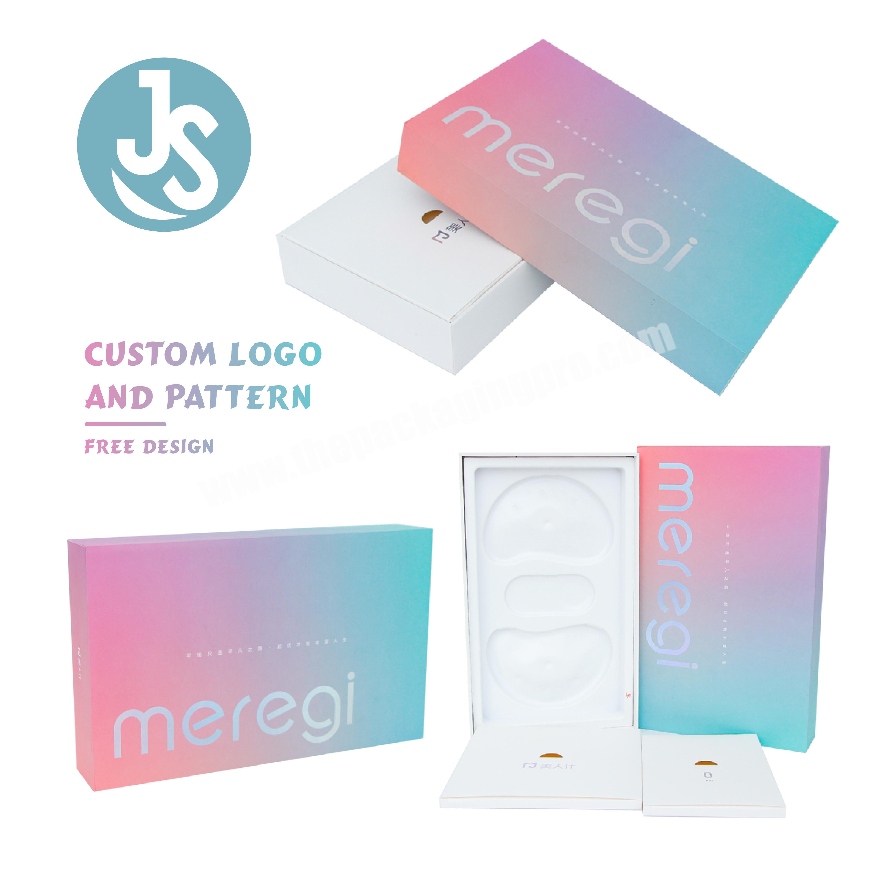 Custom Neck Massage Apparatus Sliver Laser Logo Package Gradient Color Cardboard Paper Lid And Base Packaging Gift Box