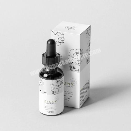 Custom New Design Tuck In Flap Cosmetic Jar Carton Skin Care Oil Dropper Bottle Box Packaging