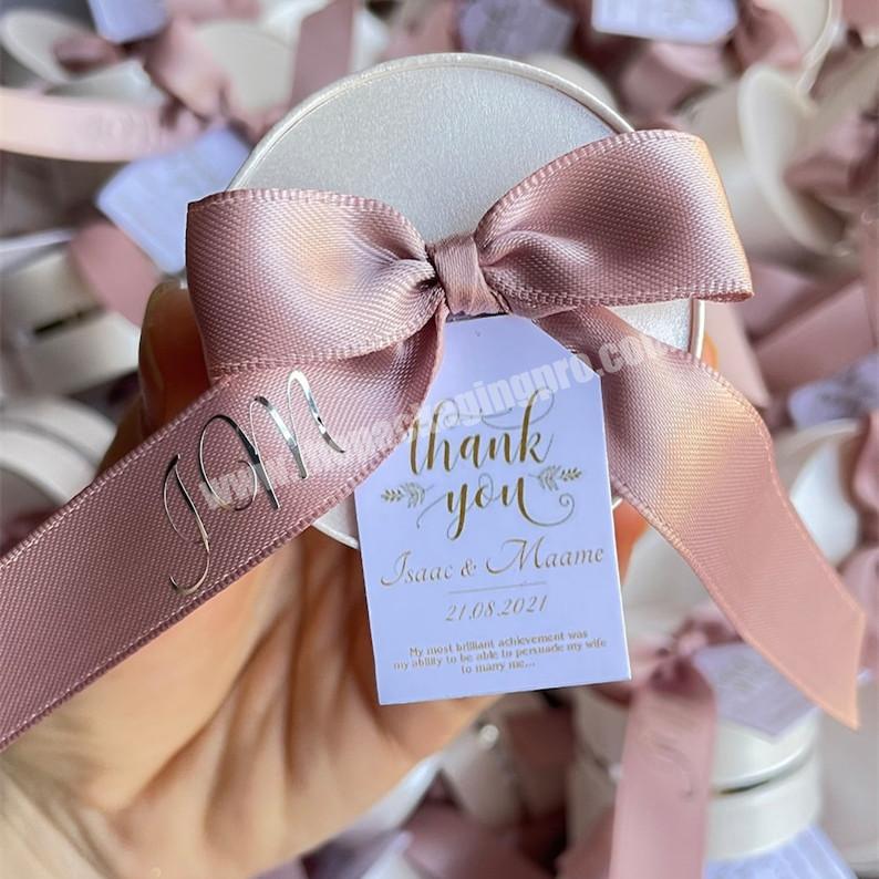 Custom Paper Baby Bridal Shower Wedding Favor Gift Boxes with Ribbon for Guest