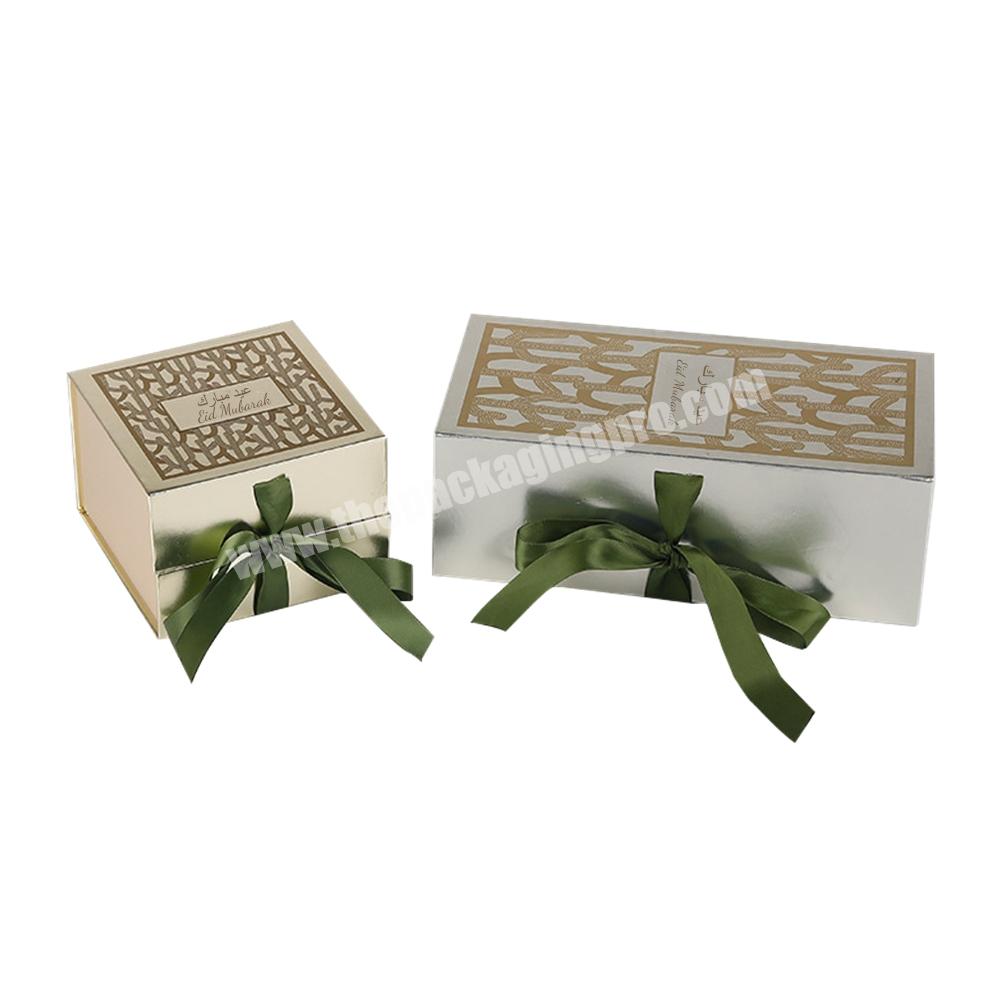 Custom Paper Cardboard Islam Ramadan Eid Mubarak Magnetic Folding Gift Packaging Box