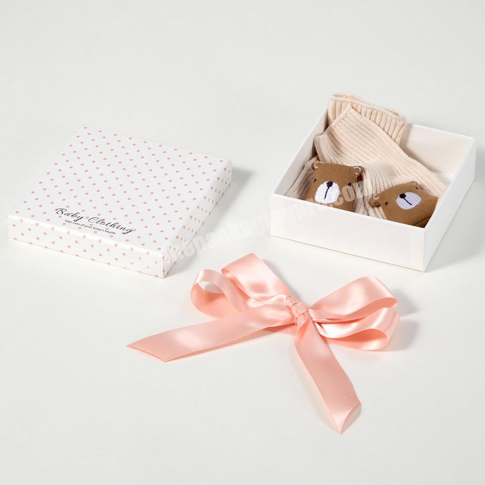 Custom Paper Garment Clothing Packaging Boxes Cute Baby Clothes Newborn Gift Box