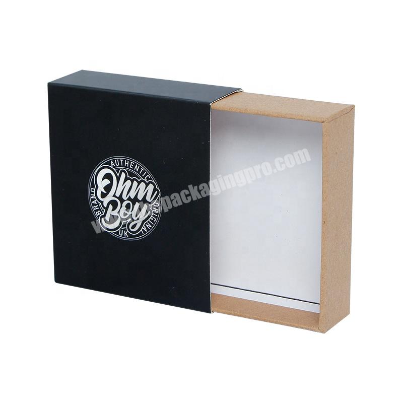 Custom Paperboard Packaging Drawer Case Gift Box cardboard drawer box with 400g card paper sleeve