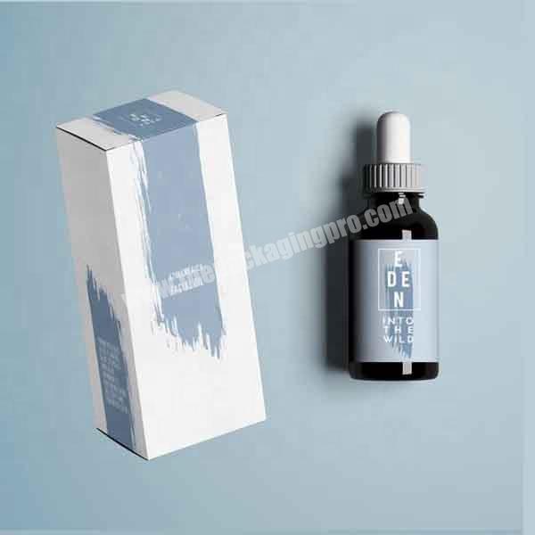 Custom Print Cosmetic 30ml Glass Essential Oil Dropper Bottle Packaging Paper Box With Logo