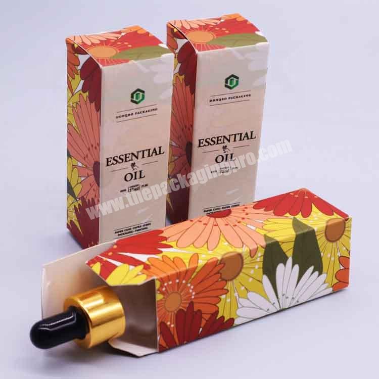 Custom Print High Quality Paper Foldable Card Skincare Dropper Bottle Packaging Cosmetic Box