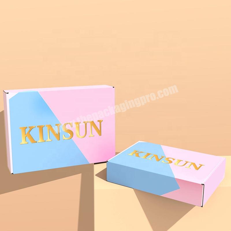 Custom Printed Branded Mini Large Pink Corrugated Shipping Boxes Cardboard Paper Display Mailer Makeup Packaging Cosmetic Boxes