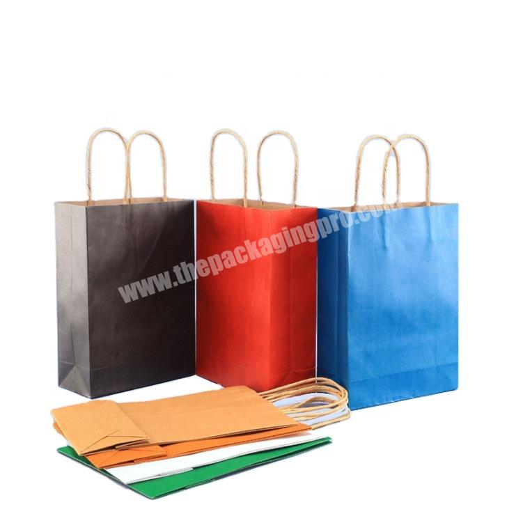 Custom Printed Brown Kraft Shopping Paper Bag With Handles