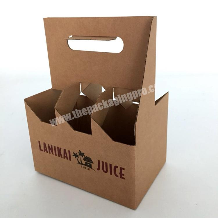 Custom Printed Cardboard 6 Pack Bottle Beer Carrier Box