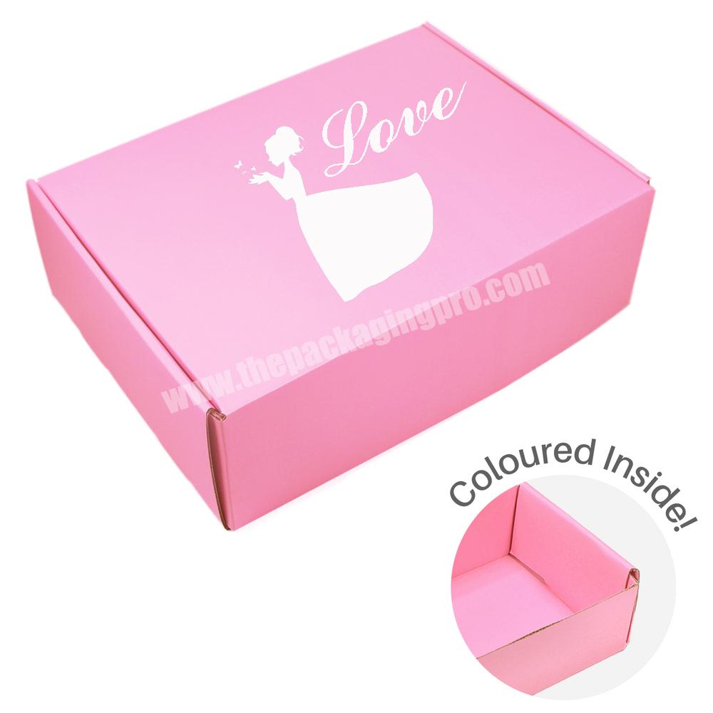 Custom Printed Delivery Mailer Packaging Box Clothing Shoes Corrugated Mail Paper Boxes With Logo Shipping Boxes