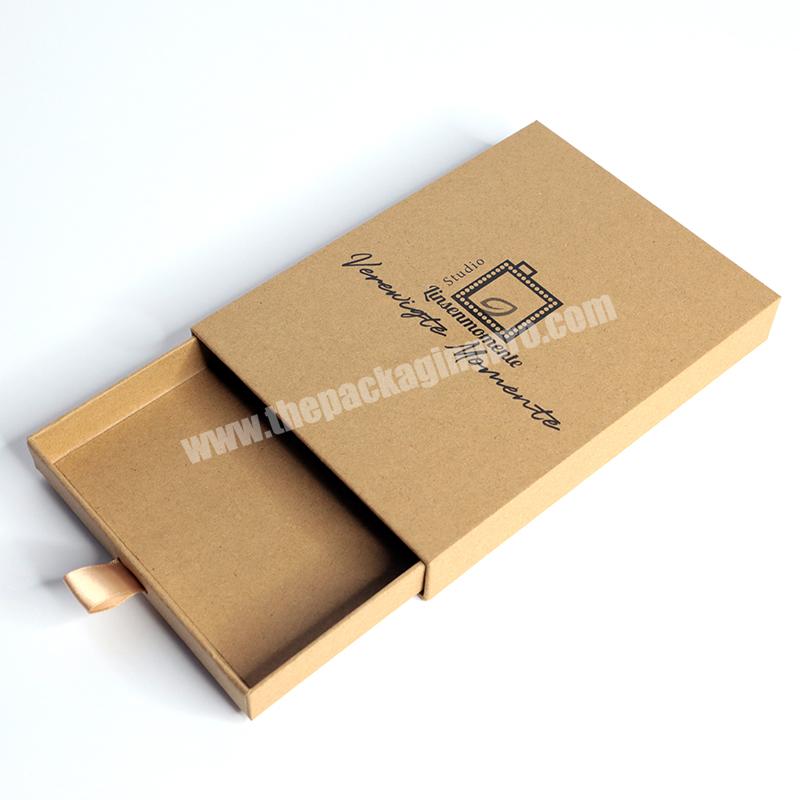 Custom Printed Logo Paper Cardboard Packaging Rigid Slide Drawer Gift Box For Phone Accessories