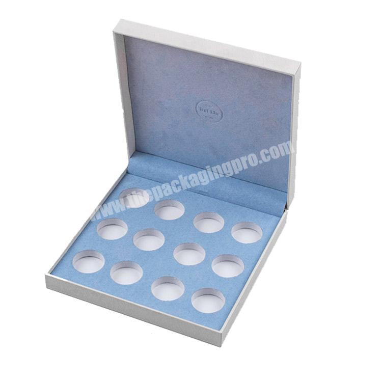 Custom Printed Luxury Small Square Beauty Box Clamshell Rigid Cardboard Paper Skincare Box Packaging