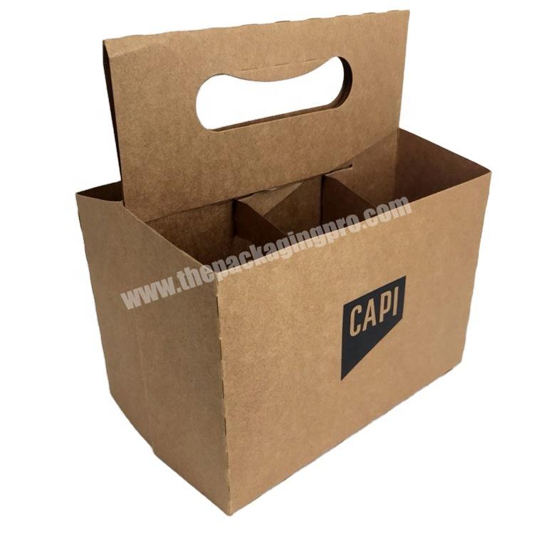 Custom Printed Paper Cardboard Six Pack Beer Bottle Holder Box
