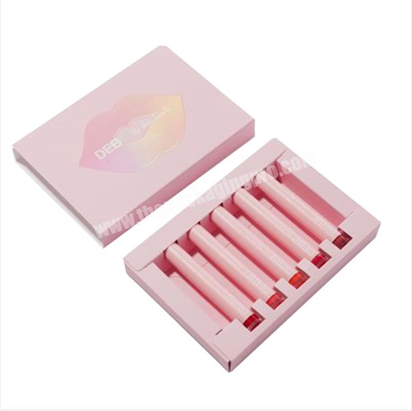 Custom Printing Cosmetic Lipstick Lip Gloss Gift Box Set Pack Sample Fragrance Perfume Discovery Custom Packaging Paper OEM BYH