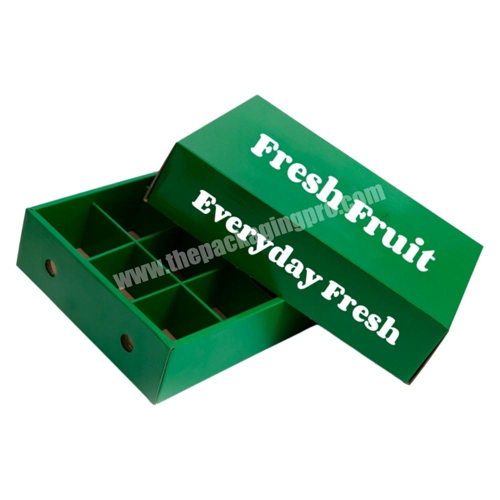 Custom Printing Eco-friendly Fruit and Vegetable  Corrugated Paperboard Packaging Box for Fruit and Vegetables