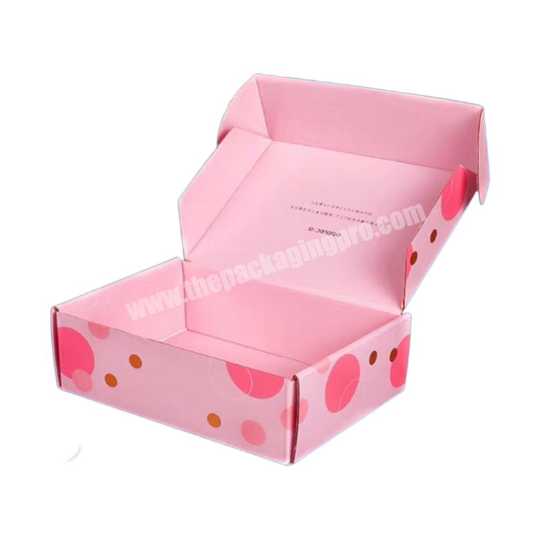 Custom Printing Pink Corrugated Mailer Mailing Make Up Cosmetic Lipstick Packaging Paper Shipping Boxes With Logo