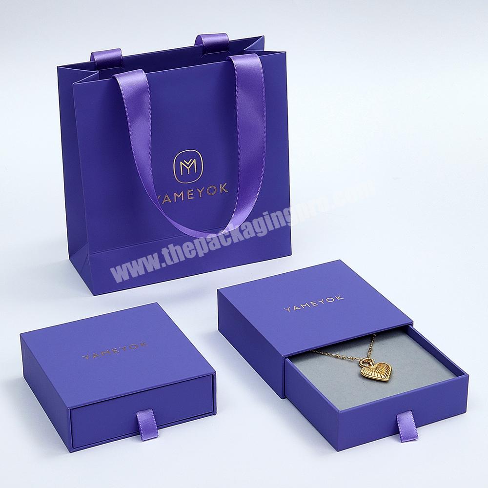 Custom Small Luxury Paper Gift Necklace Ring Earring Jewellery Packaging Jewelry Box