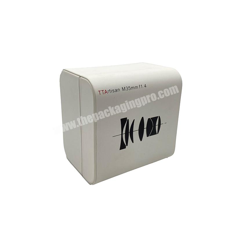Custom White PU Leather Watch Packaging Box Single Watch Storage Box for Men