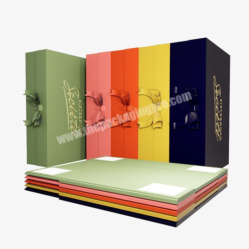 Custom Wholesale  Printing Luxury Logo Clothes shoe Black Foldable Rigid Magnetic Cardboard Shipping Packaging Gift Box
