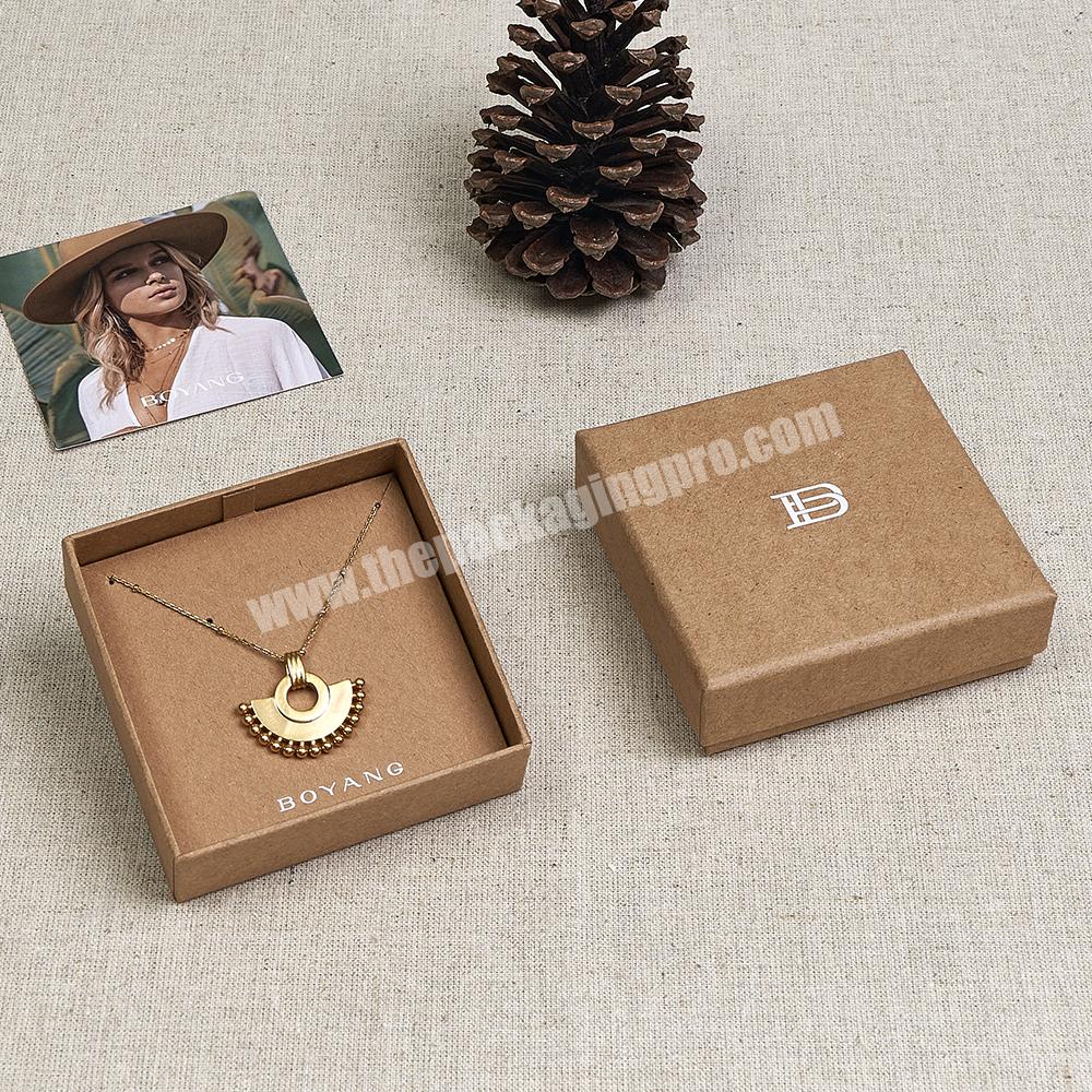 Custom Wholesale Eco Paper Ring Earring Bracelet Necklace Packaging Jewelry Lid and Base Box