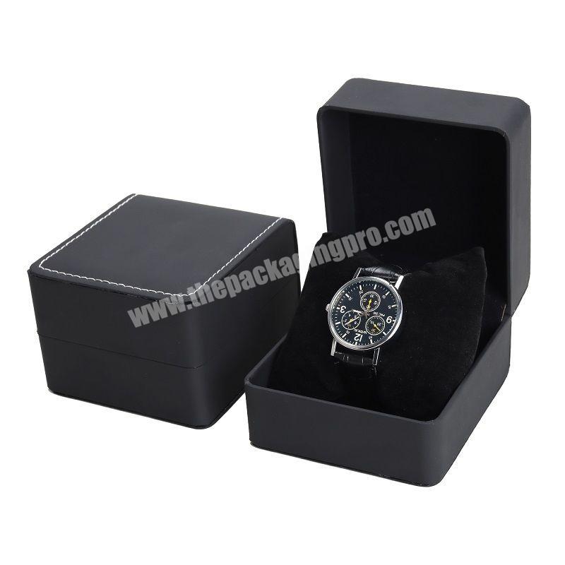 Custom Wholesale Logo Watch Gift Boxes Cases Luxury High Quality Packaging Matte Single Black Empty Paper Watch Box