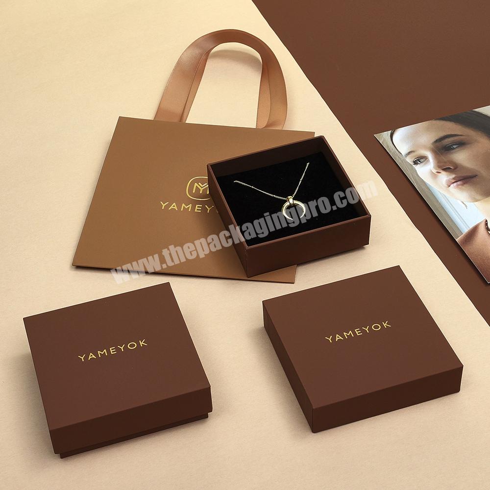 Custom Wholesale Luxury Lid and Base Necklace Packaging Paper Jewelry Gift Box