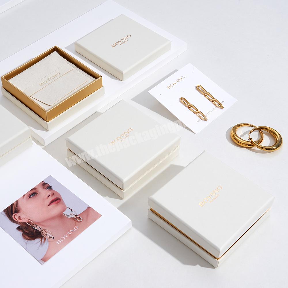 Custom Wholesale Paper Jewellery Packaging Necklace Bangle Bracelet Ring Earring Set Jewelry Box