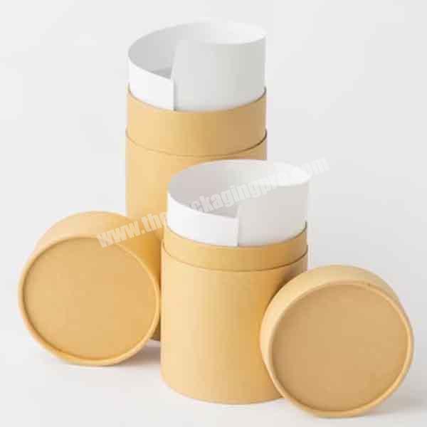 Custom biodegradable aluminium round cardboard tea paper gift tube for food packaging