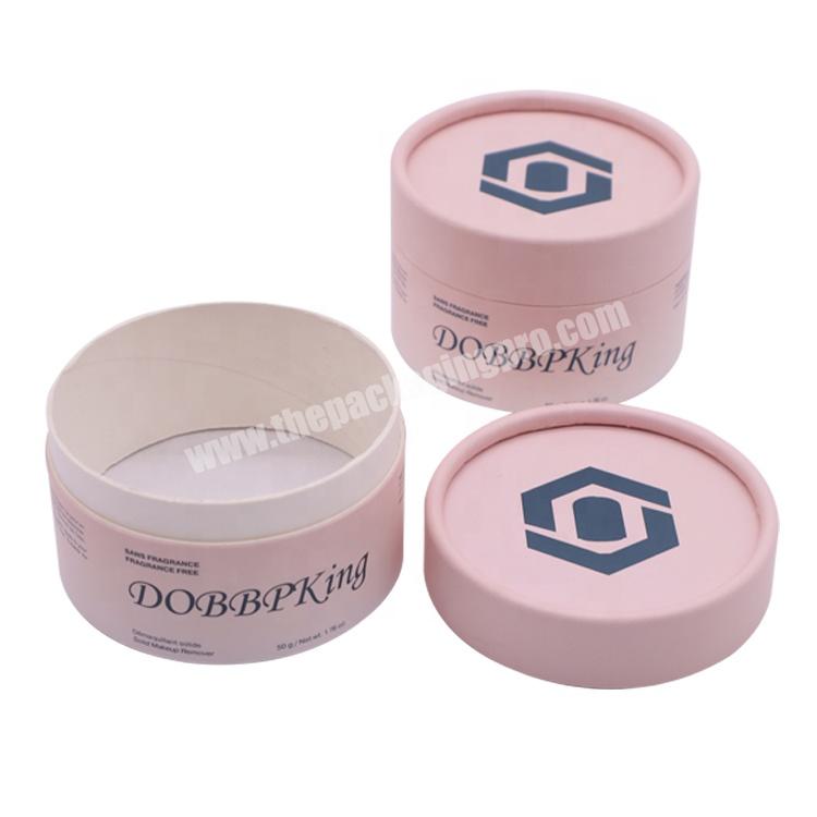 Custom biodegradable empty cosmetic soap paper tube bath bomb gift cylinder box packaging