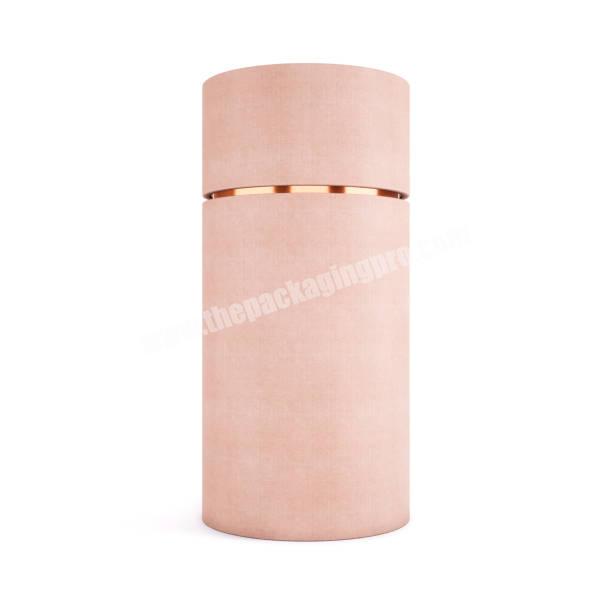 Custom biodegradable empty kraft paper tea coffee cookie canister can cardboard round box for jar