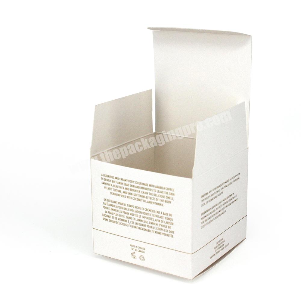 Custom cosmetic skin care paper box eye cream packaging Print folding white cardboard paper Boxes