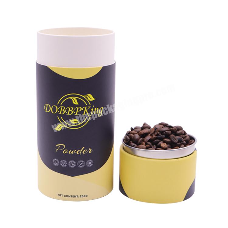Custom cylinder food cardboard coffee tea paper tube packaging food grade composite paper canister