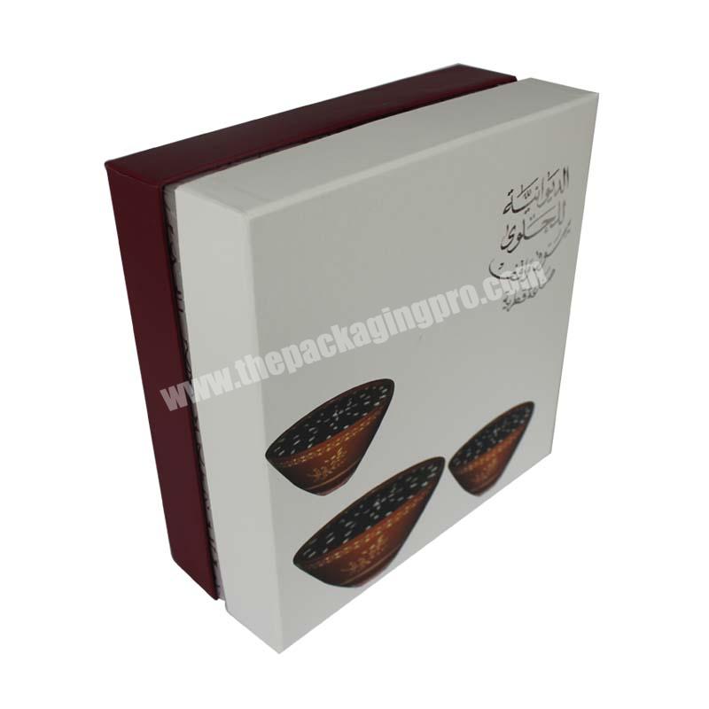 Custom dates Sweets chocolate dry fruit paper gift box packaging box ramadan kareem date box food packing