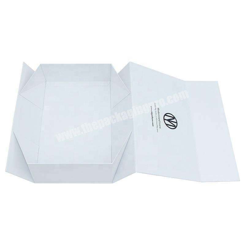 Custom design cardboard white magnetic gift box newest foldable flat shipping gift magnetic box