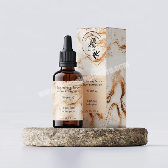 Custom eco friendly Eye Serum Skincare Fragrance Dropper Bottle Cosmetic Box Packaging