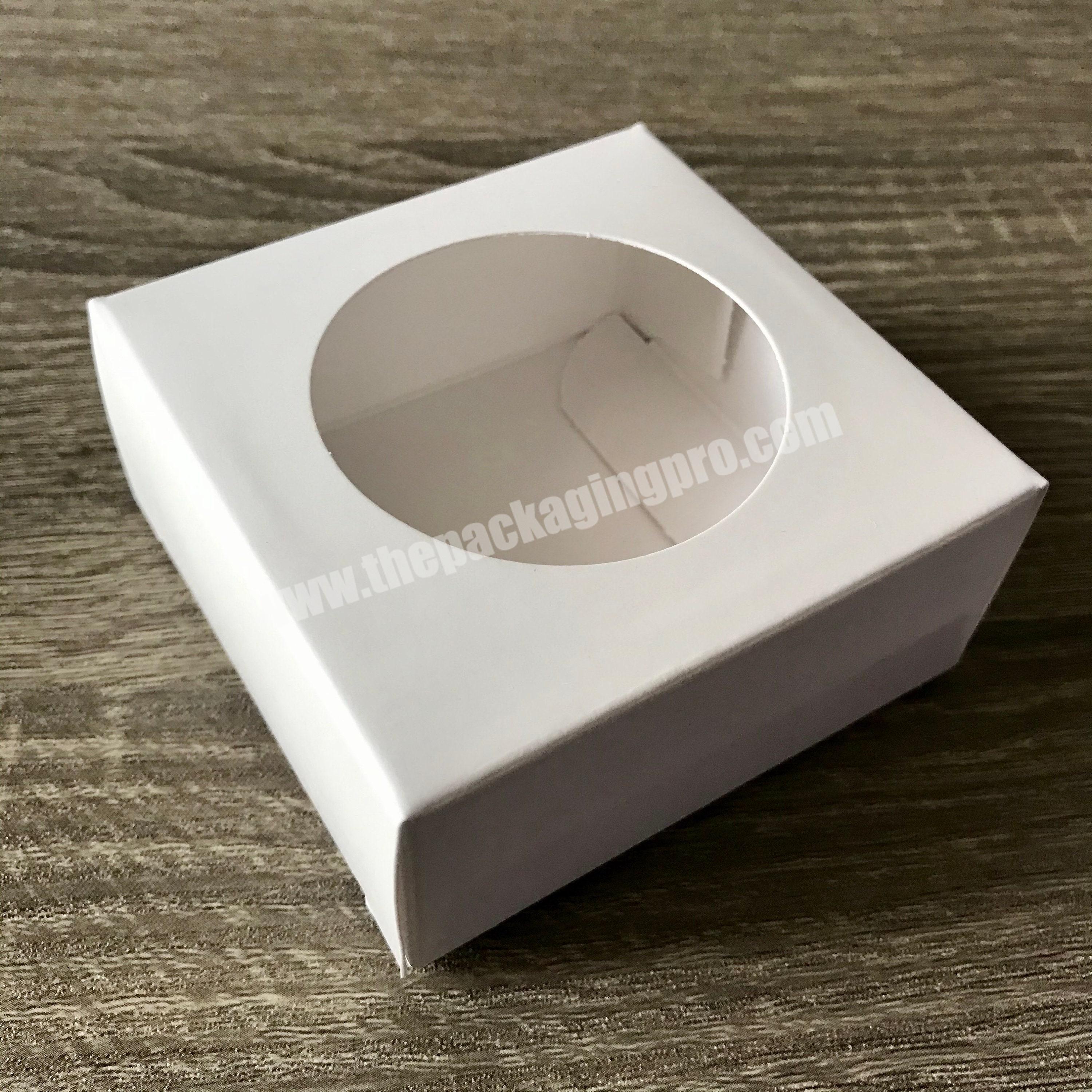 Custom eco friendly soap bar paper packaging boxes for home made soap with window
