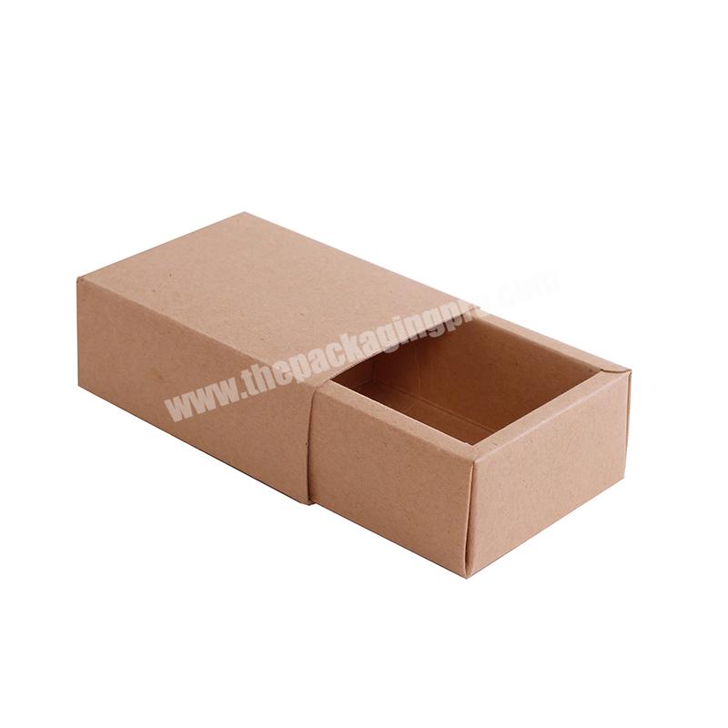 Custom foldable kraft paper drawer box folding white card paper drawer box folding storage boxes with drawers