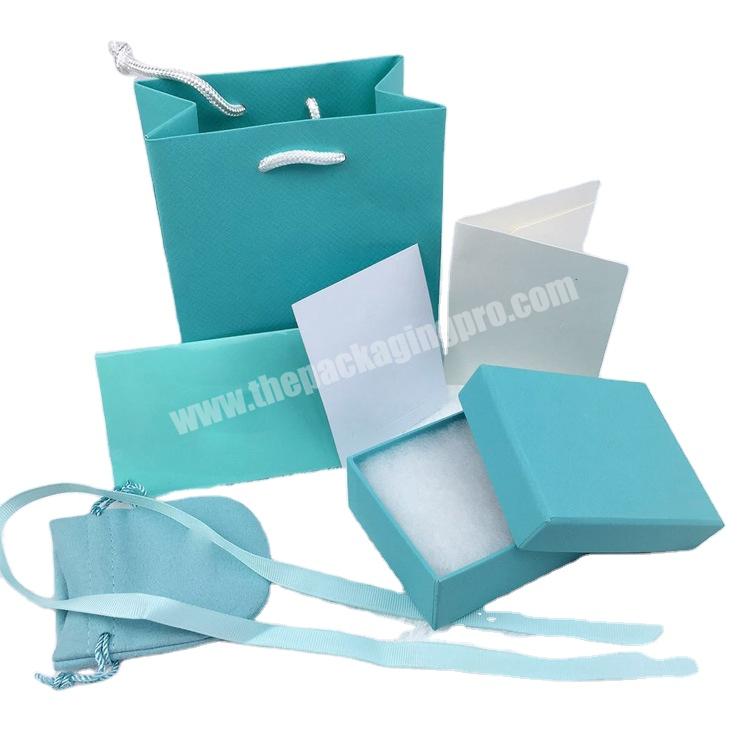 Custom gift jewelry packaging bag and box cheap jewelry boxes wholesale with lid