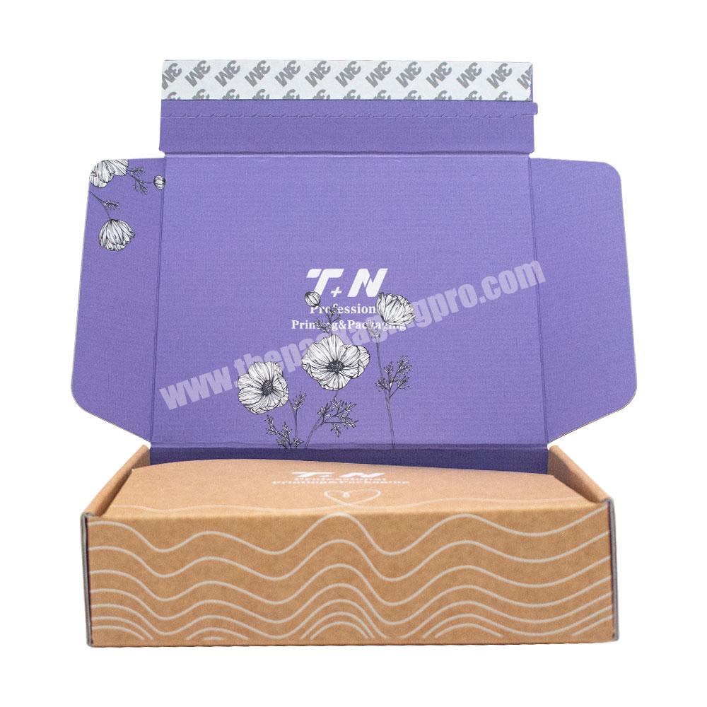 Custom gift packaging boxes corrugated fold box OEMODM factory eco friendly shipping paper mailer box with adhesive tape
