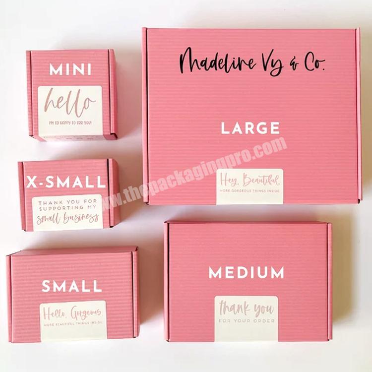Custom logo Small Business Shipping Supplies Pink Shipping Boxes Bridesmaid Proposal Pink Mailing Boxes