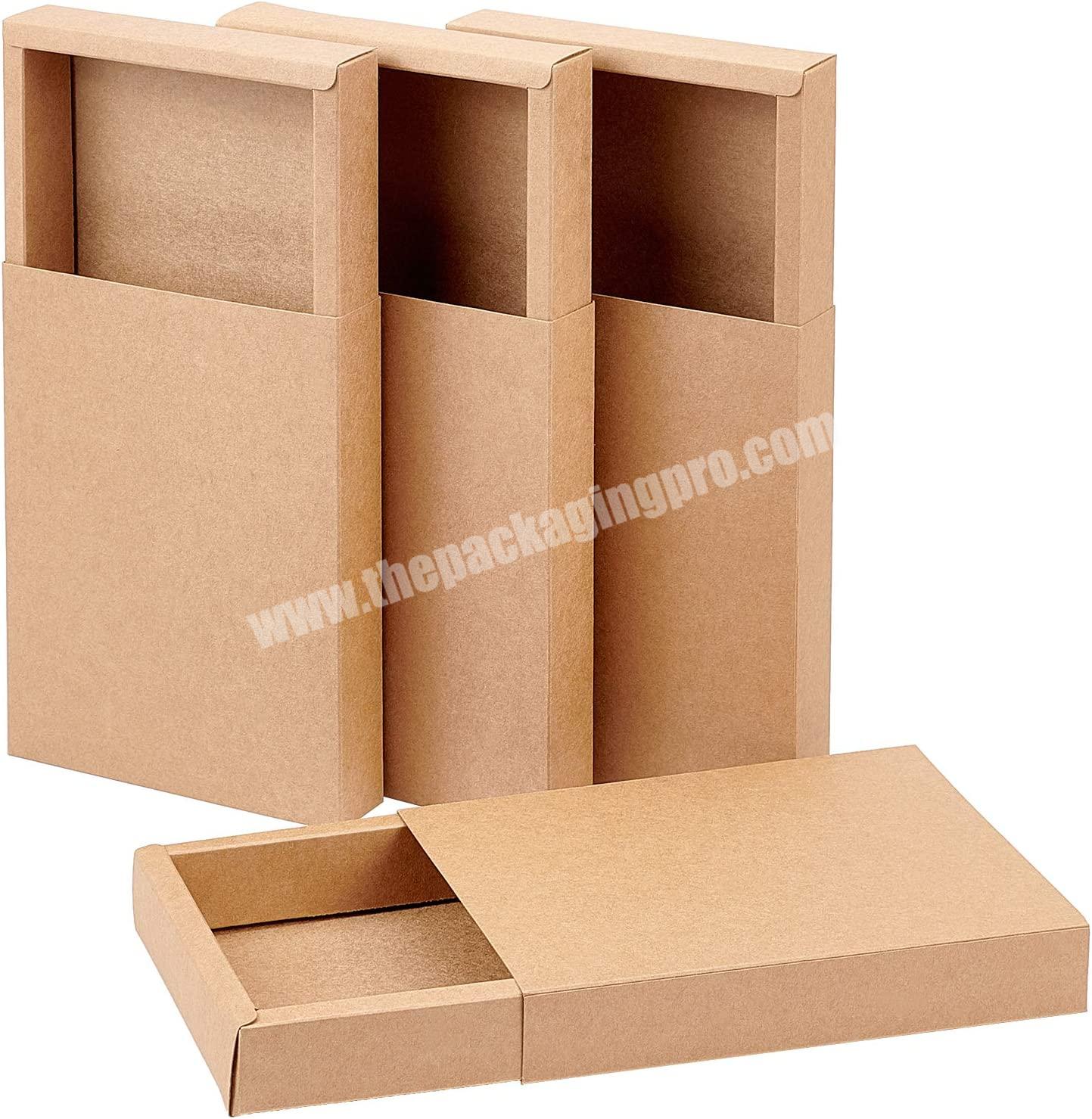 Custom logo packaging kraft paper drawer box gift storage eco-friendly paper packing boxes for gift and craft