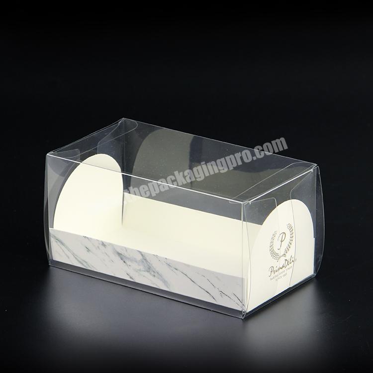Custom logo printing PET swiss roll packaging box